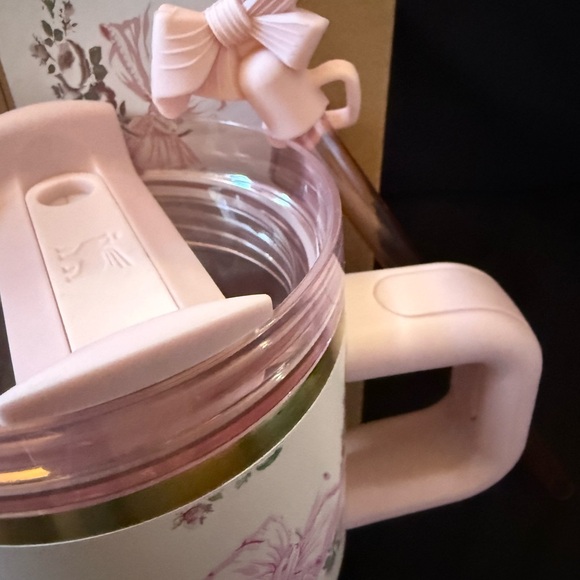 New Stanley 40oz/20oz Combo Love Shack Pink Bow Set Special Box Bag Straw Topper - Picture 6 of 14